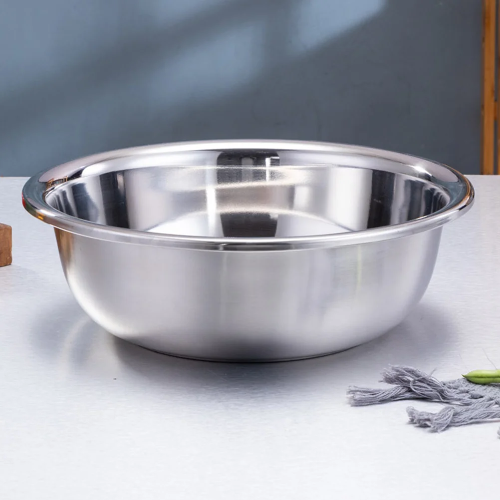 

Vegetable Washing Basin Cookware Utensils Set Fruit Bowl Stainless Steel Cooking Bowls Laundry Tub