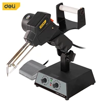 deli tool dl394080 80w 220v portable automatic tin wires welding with foot pedal soldering iron gun