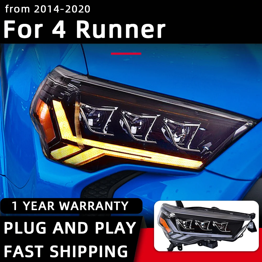 Car Styling Headlights for Toyota 4 Runner LED Head Lamp 2014-2020 Headlight DRL Signal Projector Lens Automotive Accessories