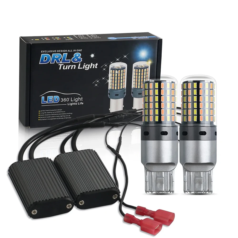 2 шт. Автомобильные светодиодные фонари Canbus без ошибок LED 1156 P21W PY21W BAU15S 7440 W21W WY21W T20