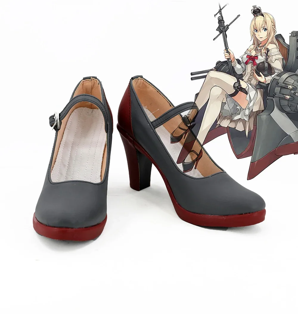 Фото Kancolle Warspite Shoes Косплей Коллекция Kantai Warspite Обувь для косплея Сапоги на высоком каблуке на заказ Любой размер №1