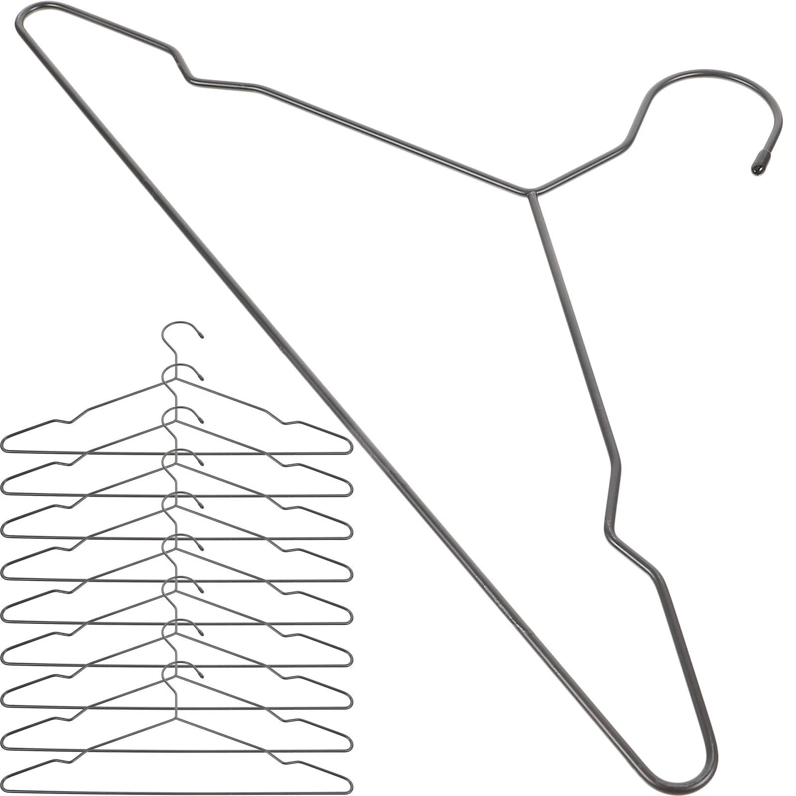 

Coat Hanger Hangers Space Saving Cloth Heavy Duty Closet Slim Saver Black Metal