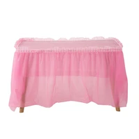 1set waterproof table skirt tablecloth disposable plastic round rectangle table decor wedding birthday party festival decoration