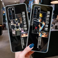 naruto sasuke clear silicone phone case for huawei p30 p40 p20 lite p50 pro psmart z 2019 soft tpu back cover kakashi pain anime