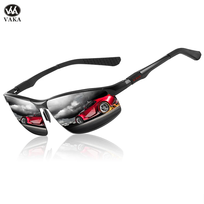 

Vaka Driving Polarized Sunglasses Men Aluminum Magnesium Frame Sport Sun Glasses Driver Retro Goggles Sunglass UV400 Anti-Glare