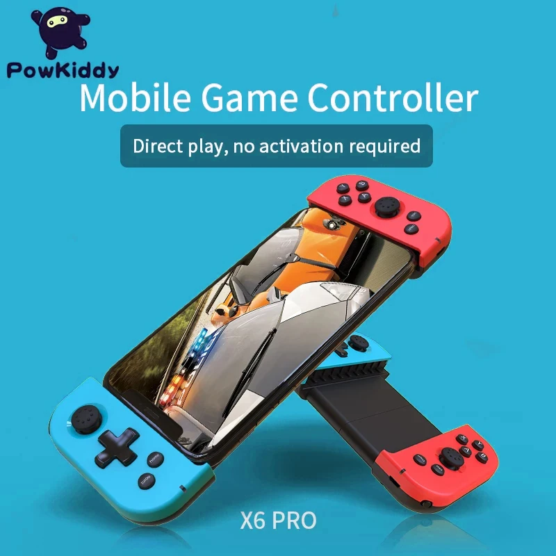 

POWKIDDY X6 PRO Wireless Blue tooth Game Controller Telescopic Gamepad Joystick for Android Mobile phone games Handheld Gamepads