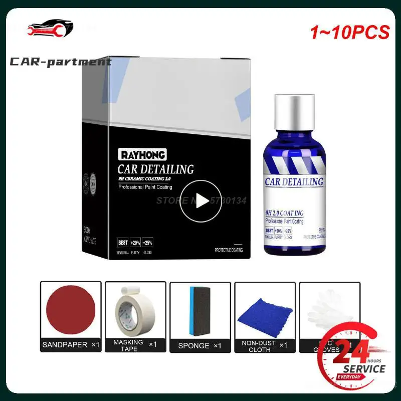 

1~10PCS Car Ceramic Coating 12H Liquid Glass Nano Super Hydrophobic Car Plating Anti-Scratch Graphene Plating Solution Set