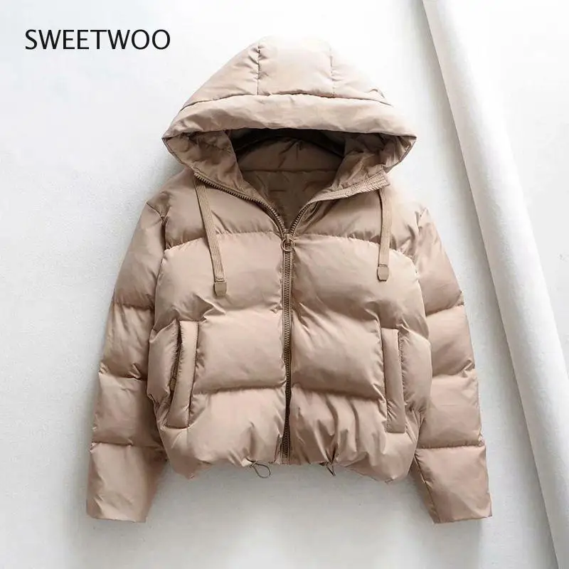 Cotton Padded Jacket Winter Hooded Parkas Woman Warm Down Jacket Large Size Woman Coat Thicken Women Casual Women Puffer Jacket