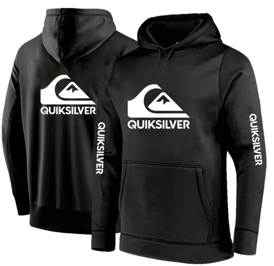 

2023 весенне-осенние толстовки унисекс Quiksilver, пуловер с логотипом автомобиля, флисовые хлопковые свитшоты, повседневные пальто, топы