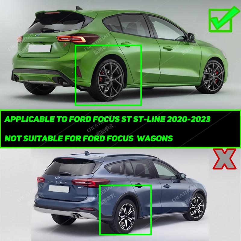 

Автомобильные брызговики, брызговики, автомобильный Стайлинг для Ford Focus ST ST-LINE 2020-2023, брызговики, аксессуары для передних и задних крыльев