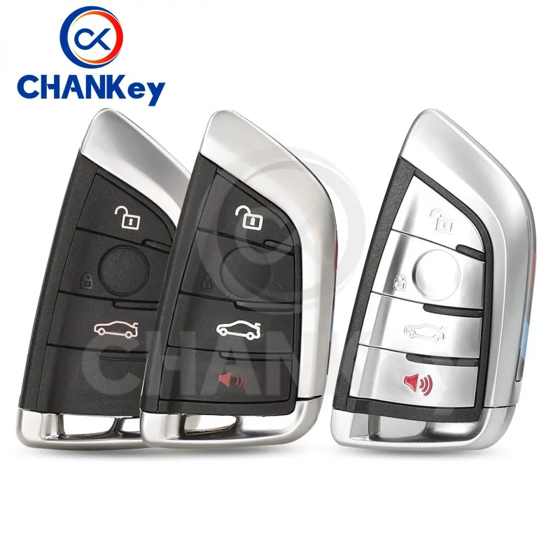 

CHANKey 3/4BTN Smart Card Car Key Shell Case For BMW 1 2 7 Series X1 X5 X6 X5M X6M F Class Remote Key Fob Cover Insert Blade