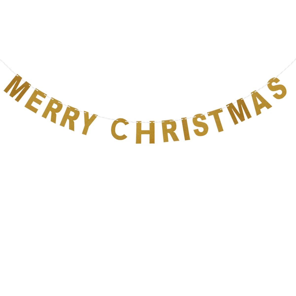 

3 Meters Glitter Door MERRY CHRISTMAS Paper Wall Hanging Decor Banners for Party Supplies Office Home