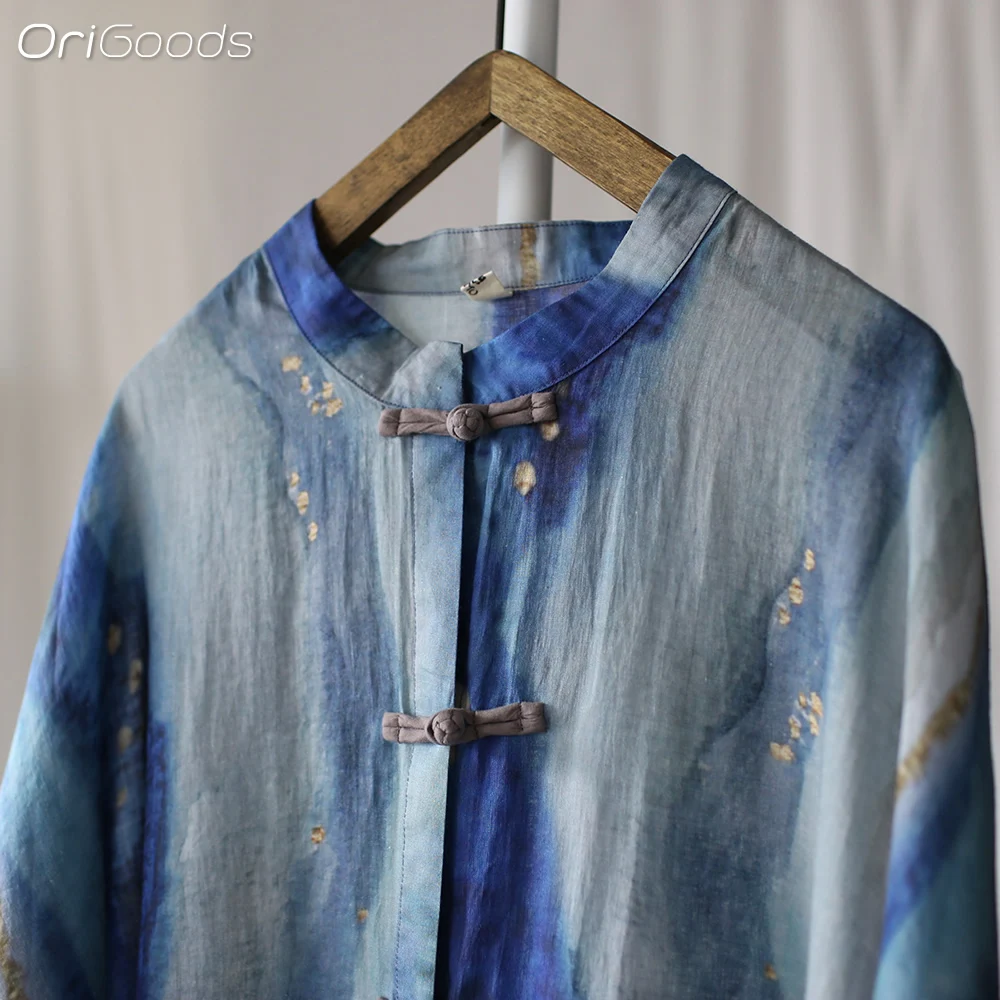 Оригинальная длинная рубашка большого размера женские летние топы 2024 тонкие