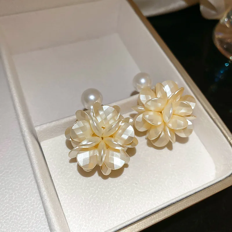 Корейские модные висячие серьги с имитацией жемчуга и шариком для женщин