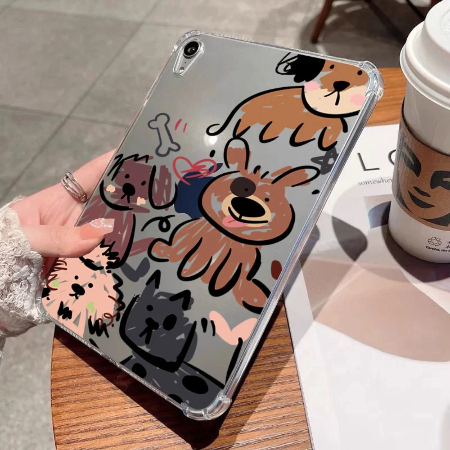 Яркий красочный противоударный чехол с забавным граффити Dog Tab S7 FE S8 S6 Lite A8 A9 Plus