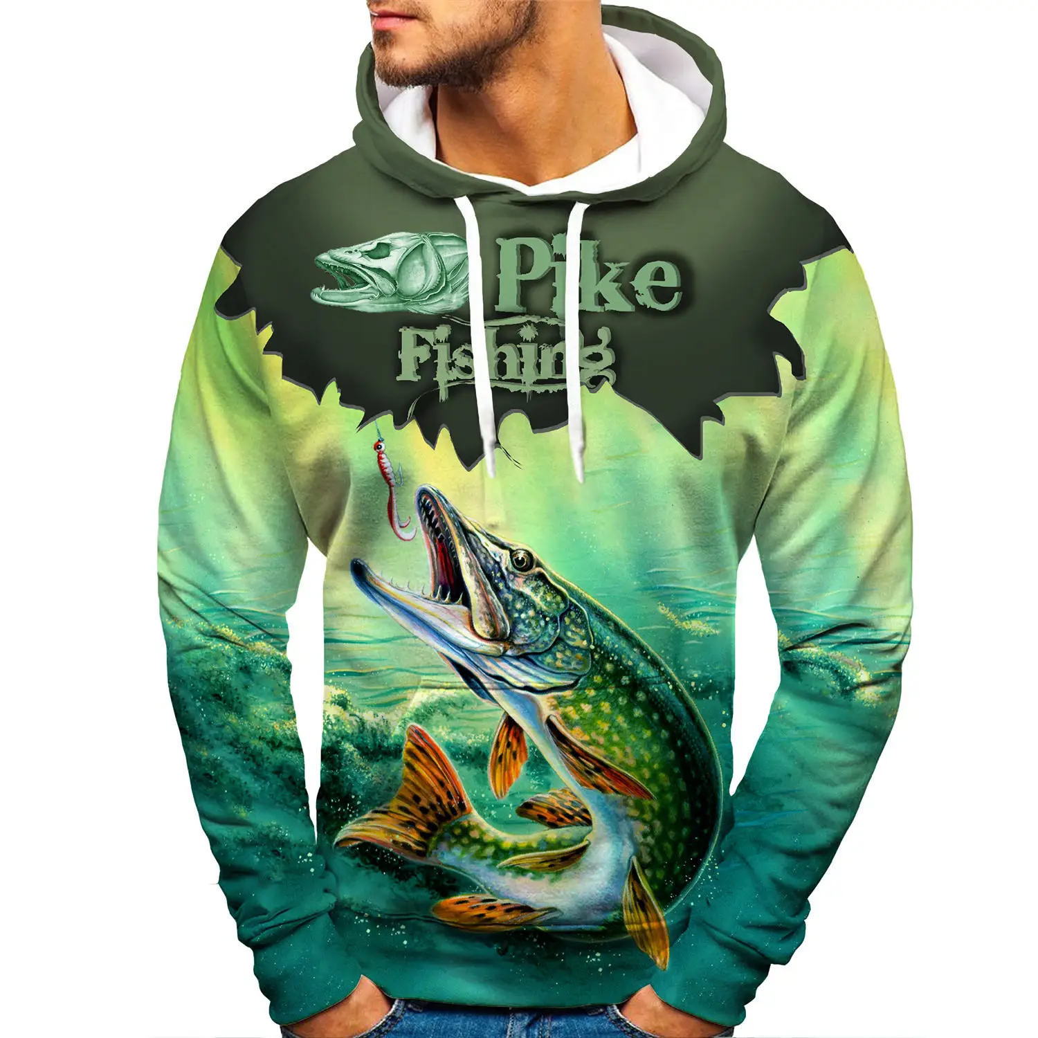 2022 Fashion Fishing Hoodies Funny Animal Fish 3D Printed Mens Sweatshirt Unisex Pullover Casual Jacket