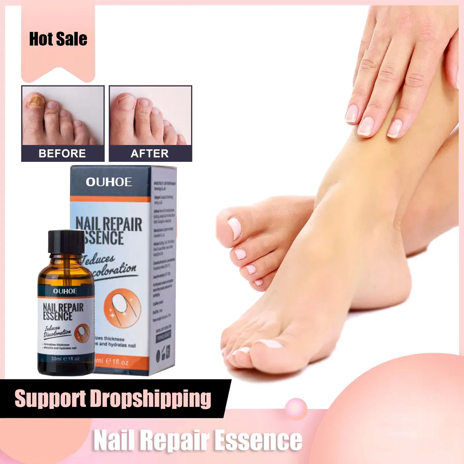 

Nail Fungus Removal Serum Treating Fungal Paronychia Repairing Damage Foot Toe Nail Grey Nails Treatment Anti Infection Essence