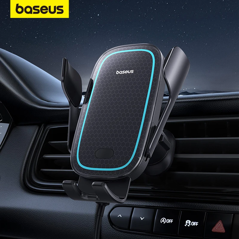 

Baseus Car Wireless Charger Holder Smart lnfrared lnduction Large Coil 15W for Samsung Xiaomi 7.5W for iPhone 14 13 12 Pro Max