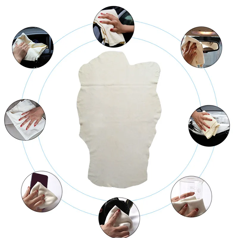 

Natural Chamois Leather Car Washing Towels Car home Window Glass Drying Cleaning Cloth Quick Dry Super Absorbent car wash towel