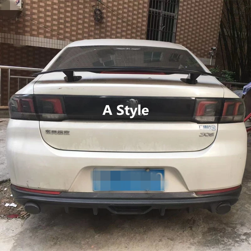 2 вида спойлера ДЛЯ Peugeot 308 408 508 301 207 206 RCZ седан АБС-материал углеродный вид