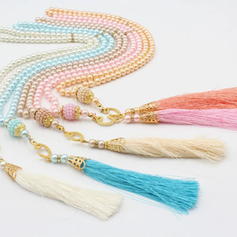 99 шт. женские стеклянные четки с жемчугом 6 мм