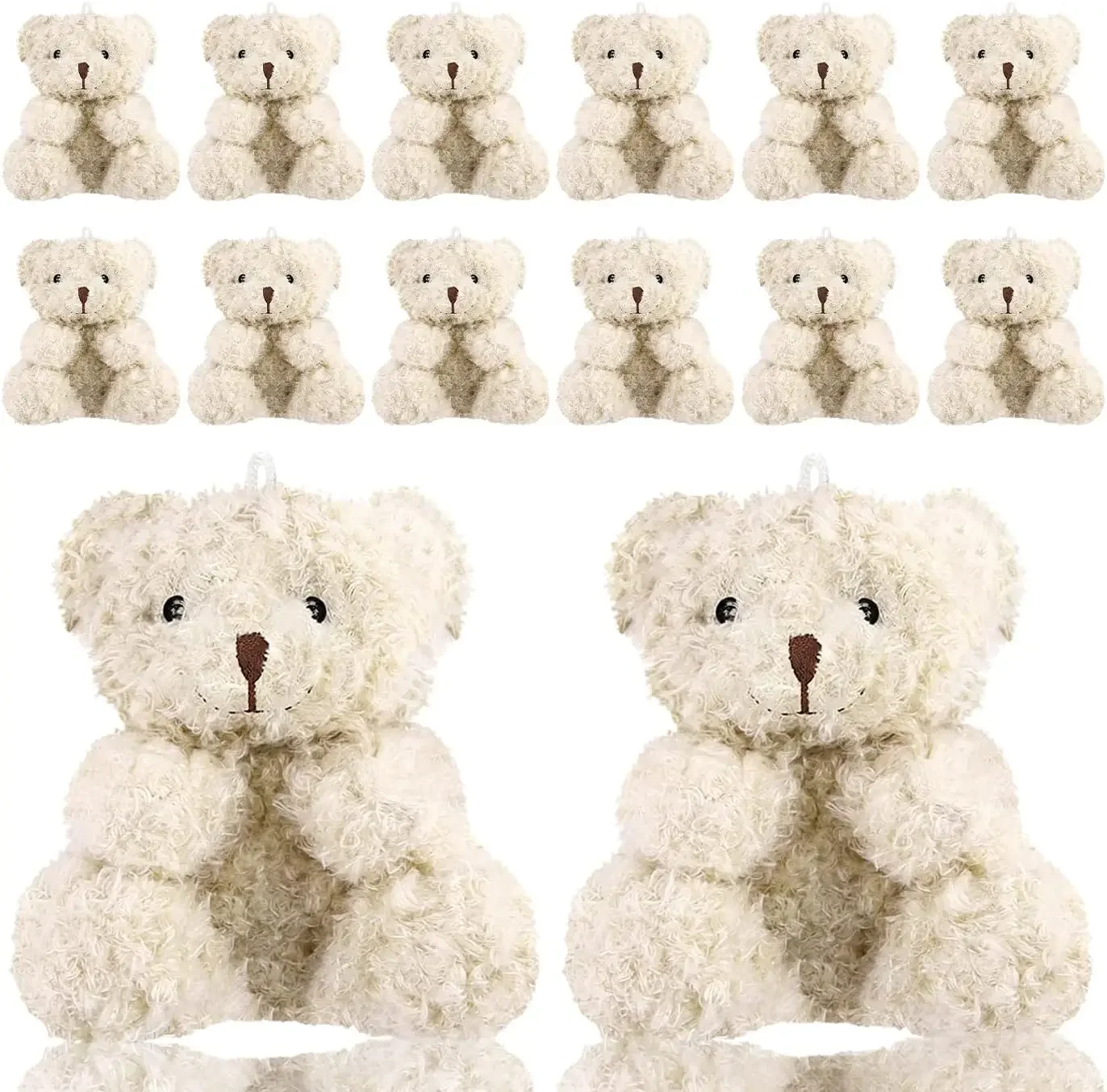 

12-96 шт., мини-плюшевые мишки, 4 дюйма, плюшевые мягкие игрушки, мягкие крошечные игрушки-медведи, кукла-медведь для рождественских подарочных пакетов, сувениры для вечеринок