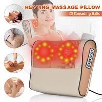 infrared heating head neck shoulder back body electric massage pillow shiatsu massager device cervical therapy relaxation tools