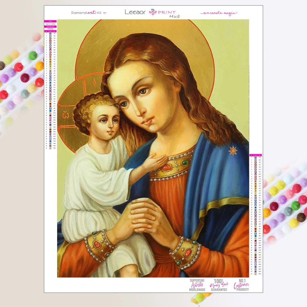 

5D DIY Diamond Painting Religious Jesus Woman And Baby Embroidery Full Cross Stitch Exquisite Birthday Gift Wall Room Decoration