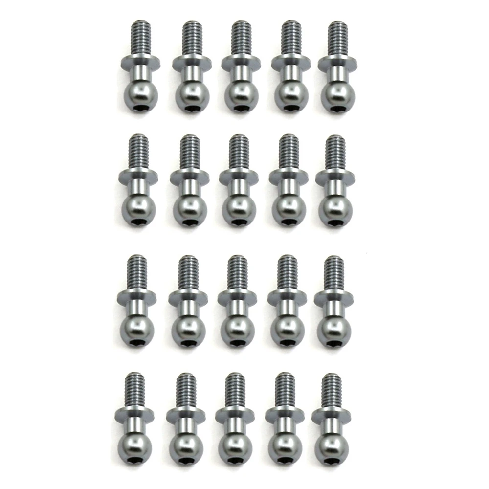 

20Pcs Metal M3 Hex Ball Head Screws for Tamiya TT-01 TT-02 Sakura D4 D5 1/10 RC Drift Car Spare Parts Universal 3