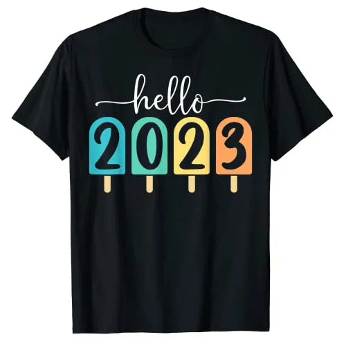 Купи Goodbye 2022 Hello 2023 Happy New Year Funny Christmas Xmas T-Shirt Sayings Quote Letters Printed Graphic Tee Tops Life Style за 290 рублей в магазине AliExpress