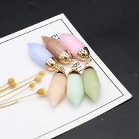 new style pendant natural stone arrow shaped pendant for jewelry making diy necklace earrings bracelet accessory
