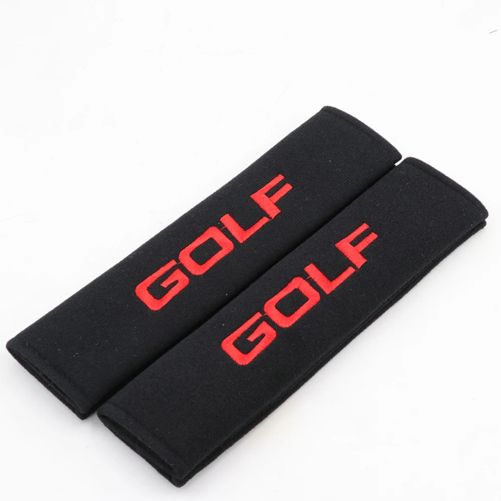 

2pcs golf Racing Cotton Seat Belt Cover Soft seatbelt Harness Pads Embroidery Shoulder Pad for Golf