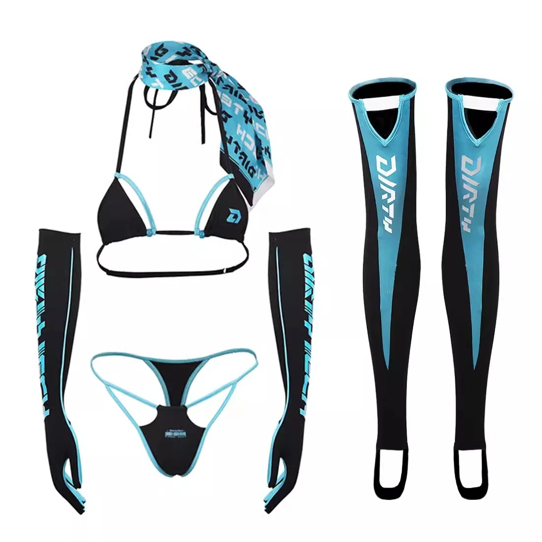 Бикини грязные из 5 предметов в комплекте аниме косплей пикантный гоночный