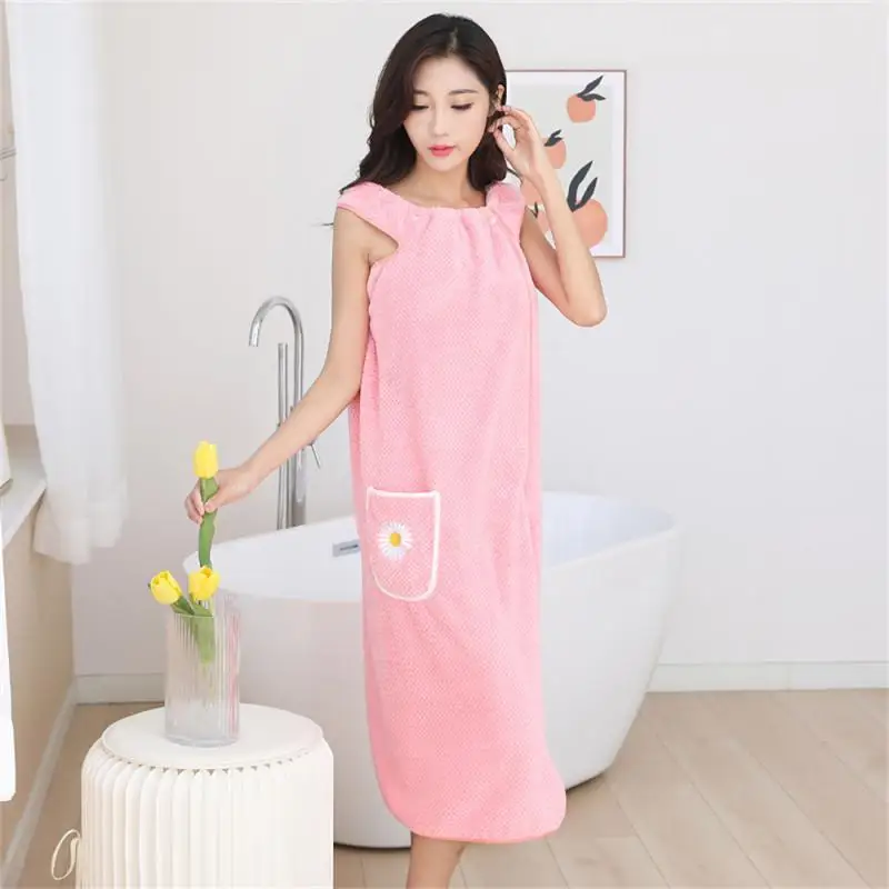 

Women Absorbent Chic Wearable And Hotel Bathrobe Gifts Towels Towel Towel Soft For Home Superfine Bath Fiber Bathroom Autumn