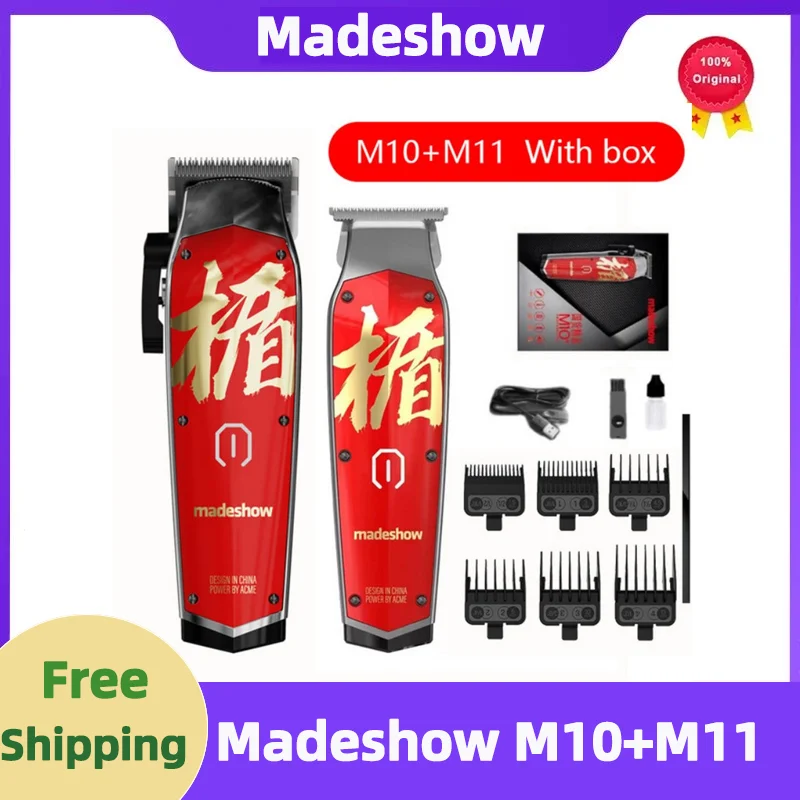 

Madeshow M10+ professional Haircutter Men's Haircutting Electric Hair Clipper 7000 High Speed Low Noise High Fashion Durable