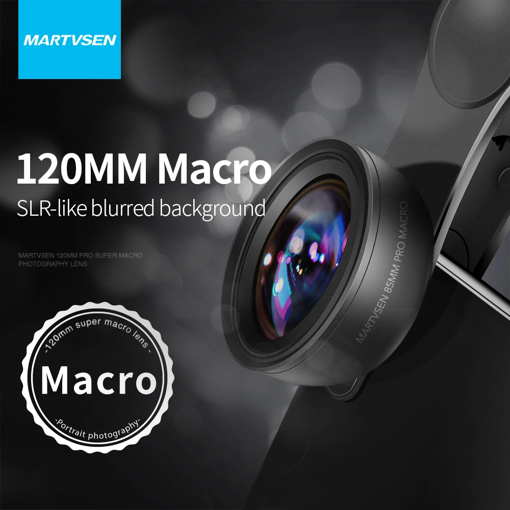 Cena Obiektyw Makro MARTVSEN 120MM, Profesjonalny Obiektyw 5K HD 10x Super Makro Uniwersalny Obiektyw Aparatu Fotograficznego Do Iphone'a Samsung Andriod