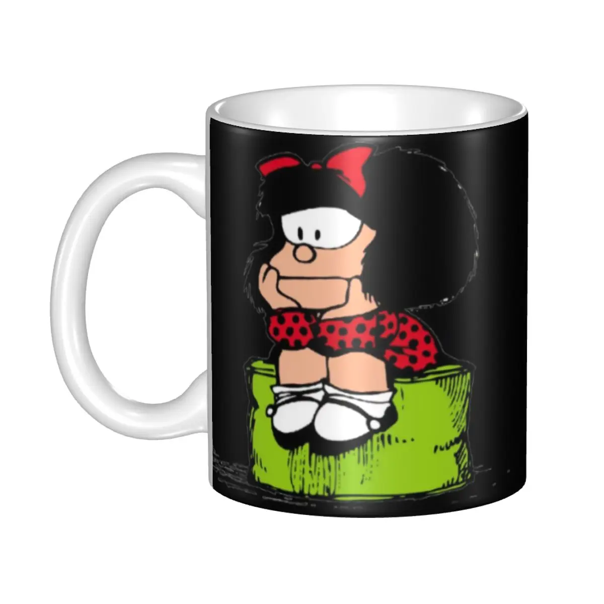 

DIY Mafalda мышление керамическая кружка Персонализированная Quino комикс мультфильм кофейная чашка креативный подарок