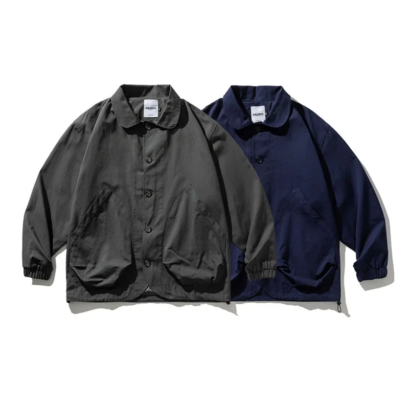 Men Cityboy Japan Streetwear Fashion Loose Casual Cargo Jacket Korean Male Vintage Outdoor Outerwear Coat Unisex Overcoat