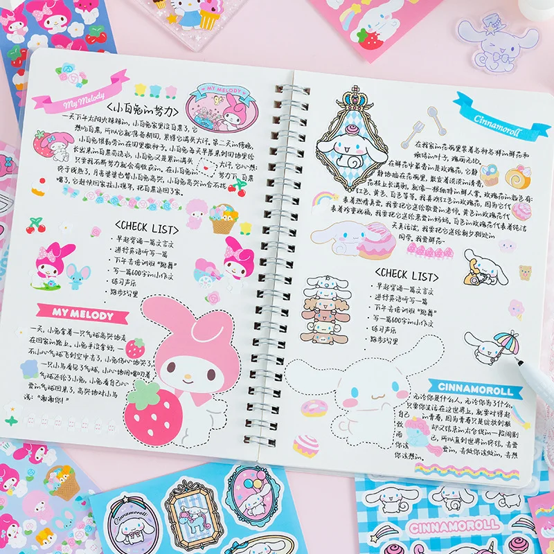 30 упаковок/партия наклейки Sanrio Melody Cinnamoroll Kuromi милые для скрапбукинга сделай сам