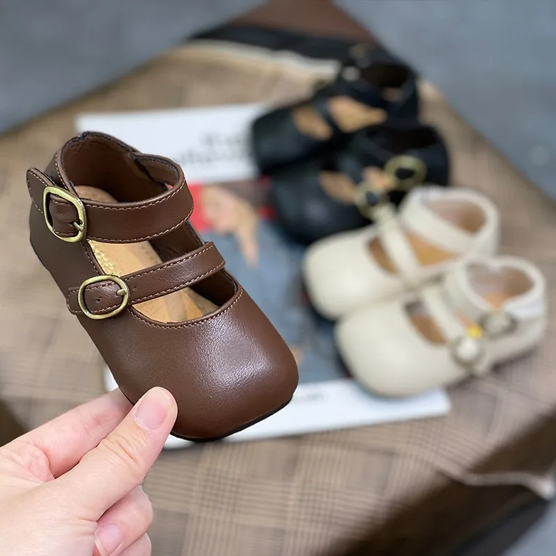 

Vintage Baby Shoes Children 2023 Princess Baby Toddler Shoes Soft Non-Slip Crib Shoe Fashion Footwear Newborn Baby First Walkers