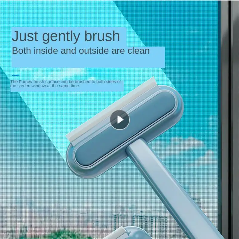 

Glass Cleaner Brush 18x45cm Artifact Wet And Dry Double-sided Dismantling-free Home Cleaning Tools Screen Brush Pp Household