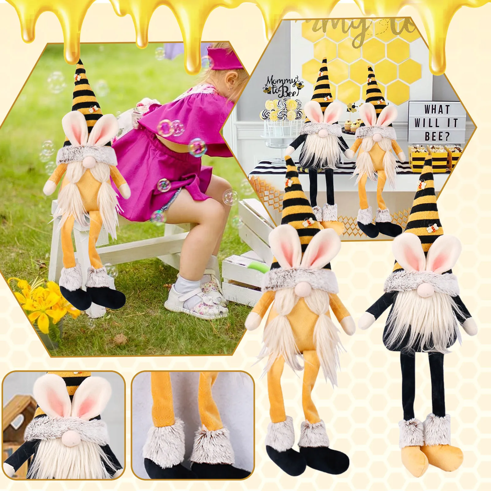 

Милая искусственная кукла, украшения, мужской праздник, безликая пчела, старый Настольный орнамент