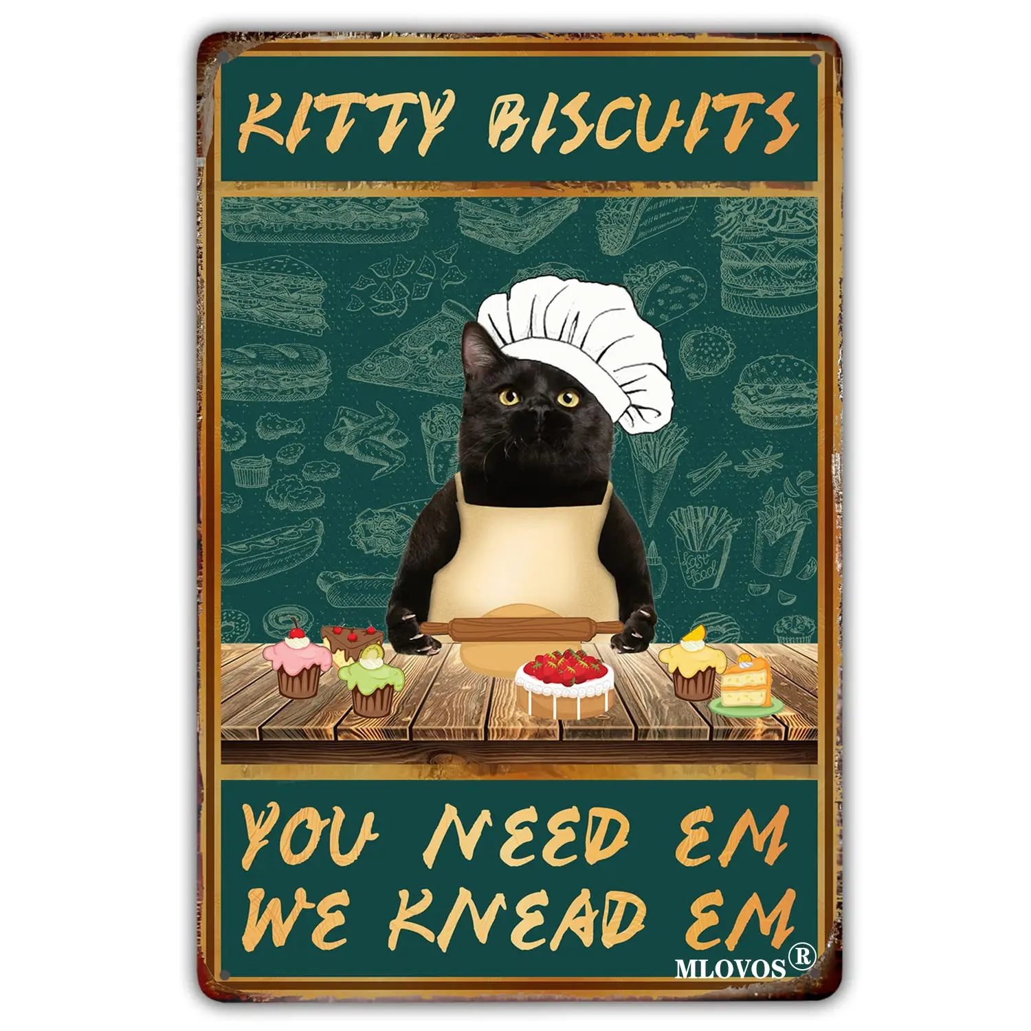 MLOVOS металлический жестяной знак I Bake So no t удар людей в горле винтажный домашний