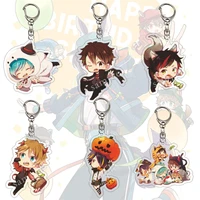 game ensemble stars acrylic keychain anime cute cartoon badge car bag key ring chain holder pendant accessories jewelry gifts