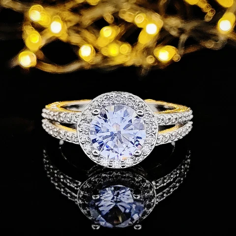 Moonso Свадебные обручальные кольца с ореолом для женщин оптовая продажа ювелирные изделия на палец твердые новые модные кольца R211A
