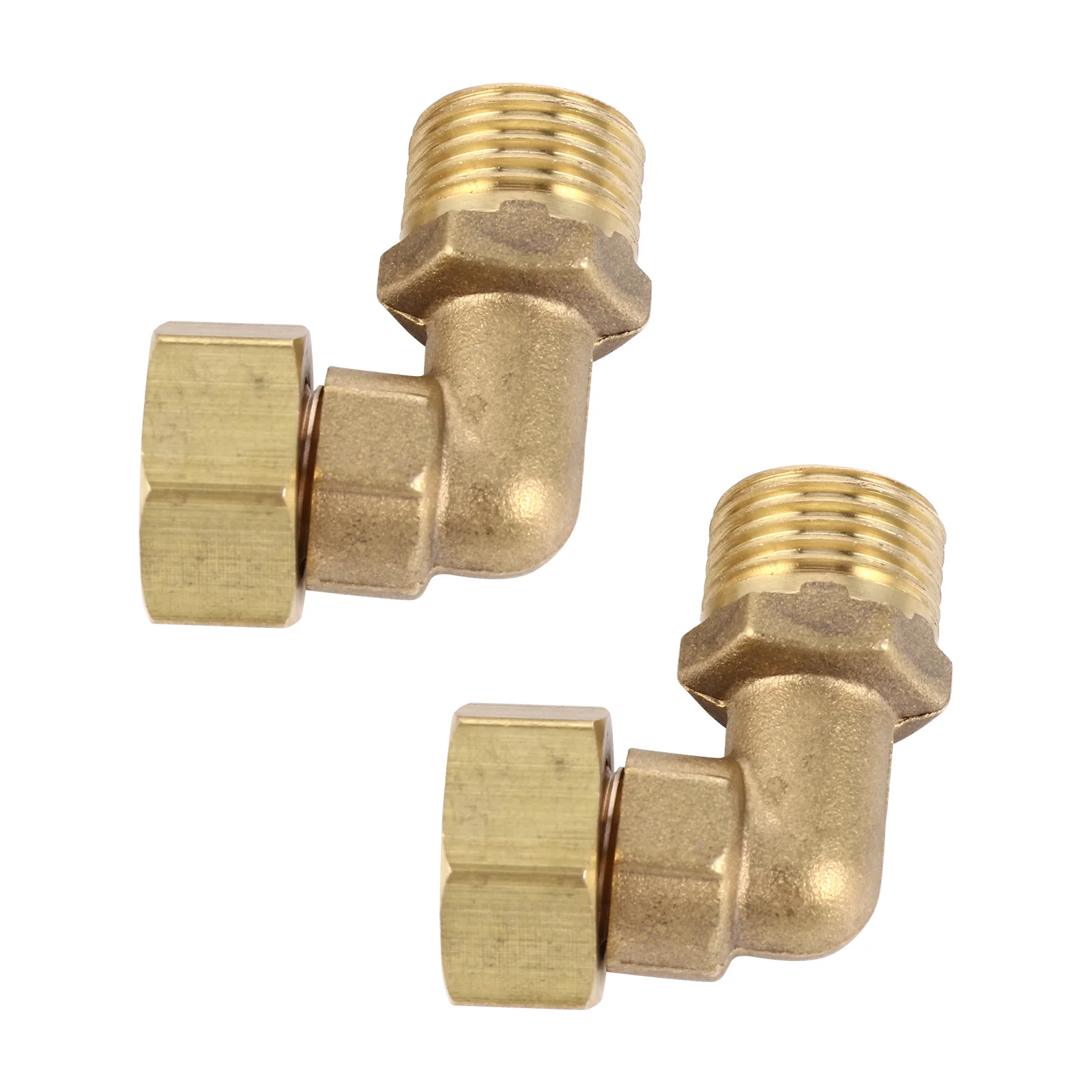 

2 Pcs 90 Degree Joint Pipe Connector Fittings Inner Thread Copper Accessories Parts