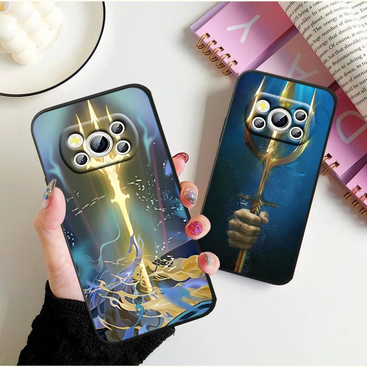 

Poseidon Cool For Xiaomi Poco M4 X4 GT X3 F3 GT M3 C3 NFC M2 F2 X2 F1 Pro Mi Mix3 Silicone Black Phone Case