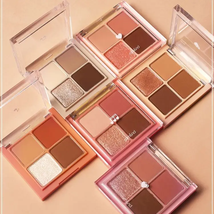 Четырехцветная палитра теней для век Romand 03ins супер огненные блестящие бусины доступная Студенческая 02 цементная тарелка