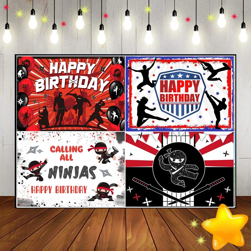 Фоны для фотосъемки с изображением героев ниндзя сувениров воина фона украшения
