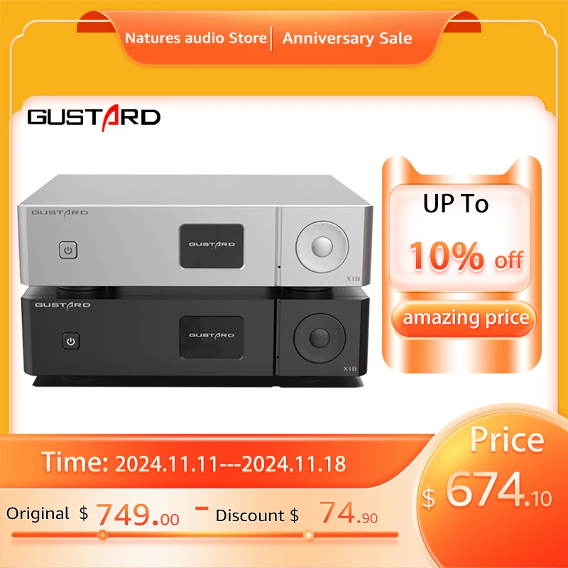 GUSTARD x18 MQA HIFI опорный декодер Bluetooth5.0 ES9038pro родной сбалансированный ЦАП X18 полное